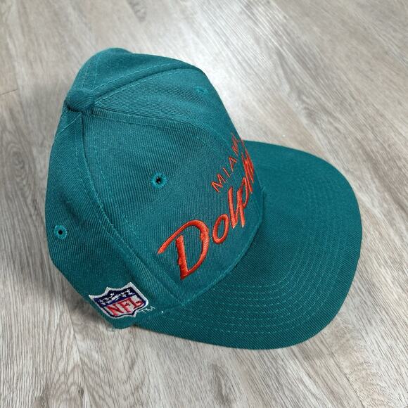 Vintage Sports Specialties Miami Dolphins Script Hat Snapback‎ NFL Football Wool - Picture 8 of 9